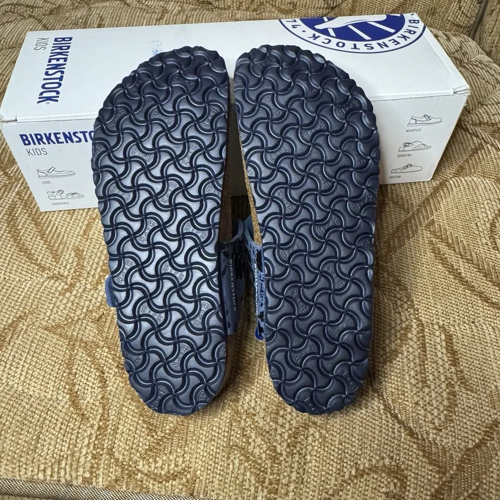 Birkenstock‎ Gizeh Kids BS Sprays Blue K13 Narrow NWT!